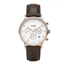 Cluse Aravis Chrono Leather Dark Brown férfi óra CW0101502002
