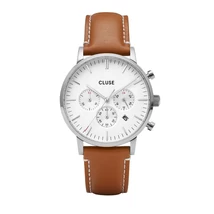 Cluse Aravis Chrono Leather Light Brown férfi óra CW0101502003