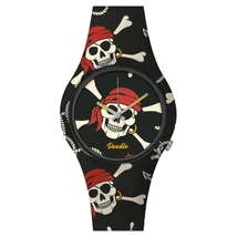 Doodle Skull Mood Red Pirates óra DOSK004